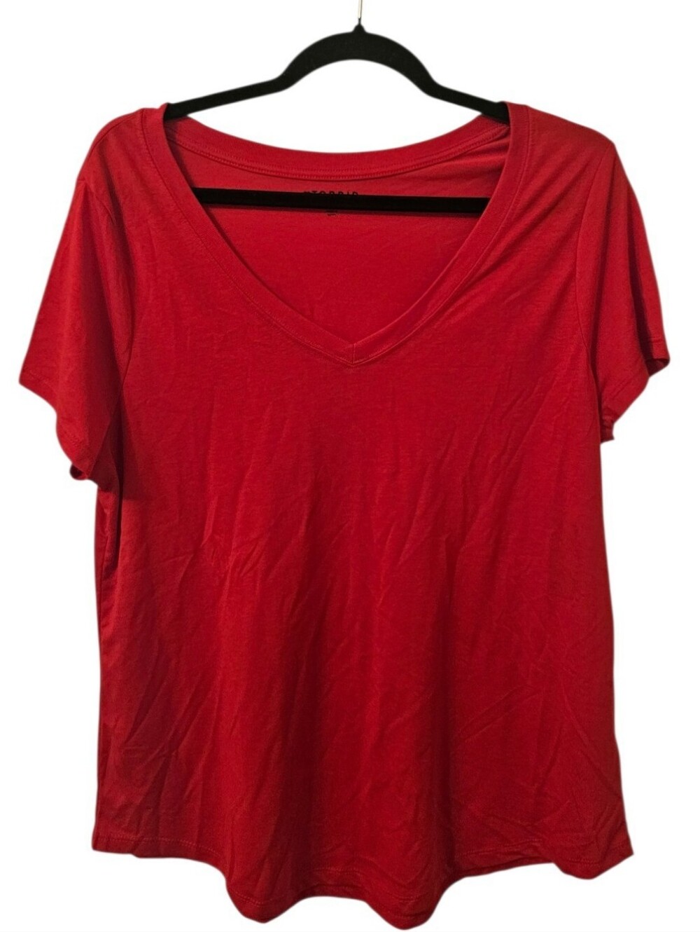Red Torrid Women's Girlfriend Signature Jersey V-Neck T-Shirt